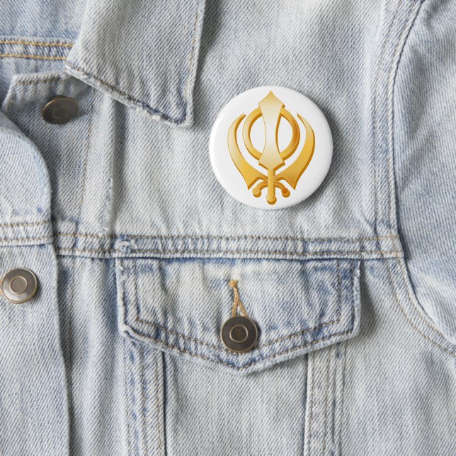 Sikh Symbol Pinback Button (In Situ)