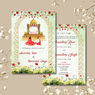 Sikh wedding invitation card Sikh wedding invite