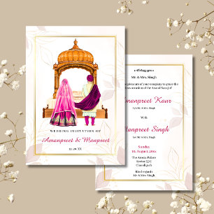Sikh wedding invitation card Sikh wedding invite