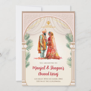 Sikh wedding invites Digital Punjabi invitations