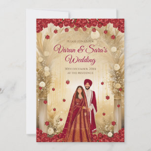 Sikh wedding invites Punjabi Wedding cards