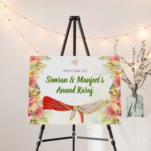 Sikh Wedding Sign Anand Karaj Welcome Sign Anand 