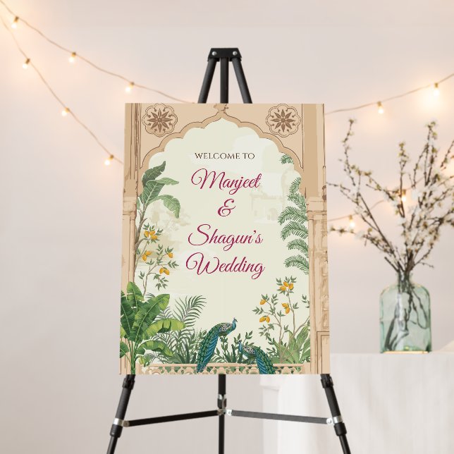 Sikh Wedding welcome sign Punjabi Wedding Signs (In Situ (Stand))