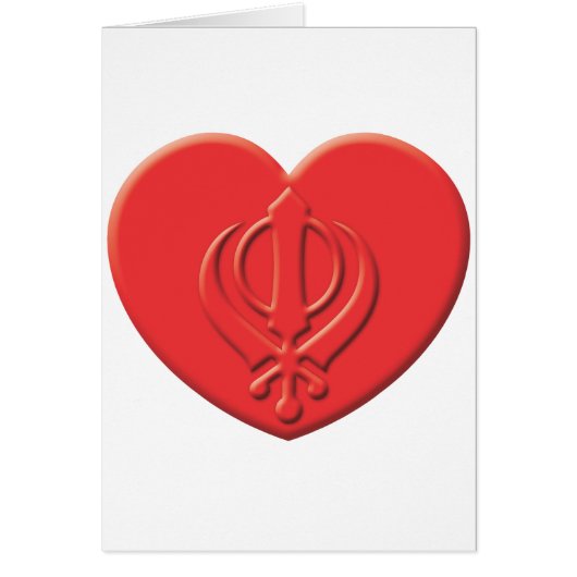 Sikhism Heart Cards (Front)