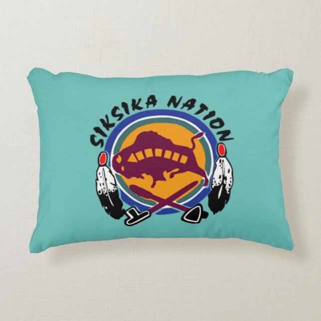 siksika Tribe Decorative Pillow (Front)