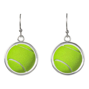 Sikver plated tennis ball Earrings
