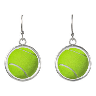 Sikver plated tennis ball Earrings