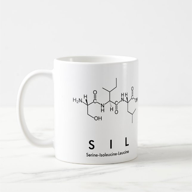 Sil peptide name mug (Left)
