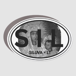 “SIL Siluva • LT” Car Magnet–Euro Oval Style Car Magnet