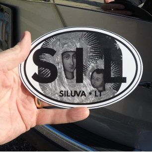 “SIL Siluva • LT” Car Magnet–Euro Oval Style Magnet