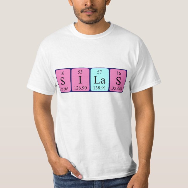 Silas periodic table name shirt (Front)