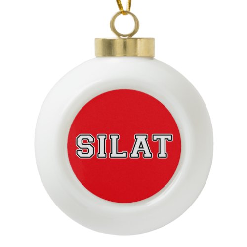 Silat Ceramic Ball Christmas Ornament