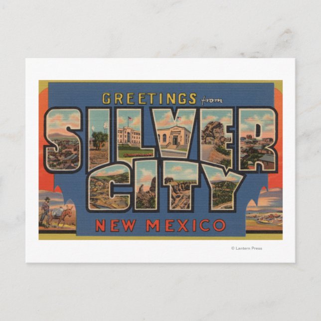 Silber City, New Mexico - Large Letter Scenes Postcard (Front)