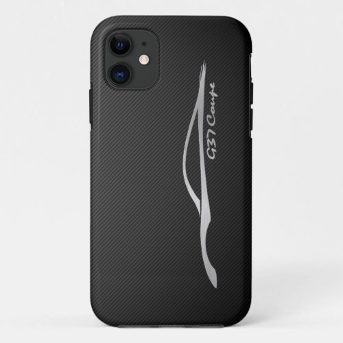 Silber_Silhouette_Logo des Coup_G37 iPhone 11 Case
