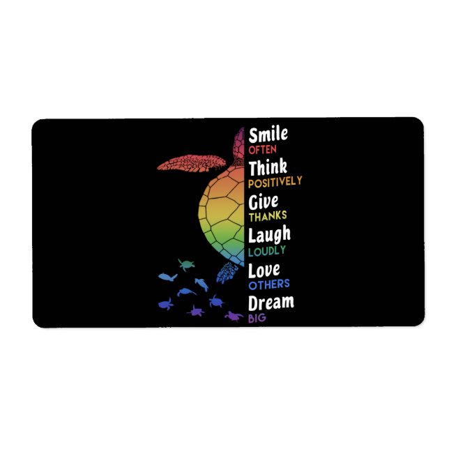 Sile Often, Think Positively, Give Thanks Label (Front)