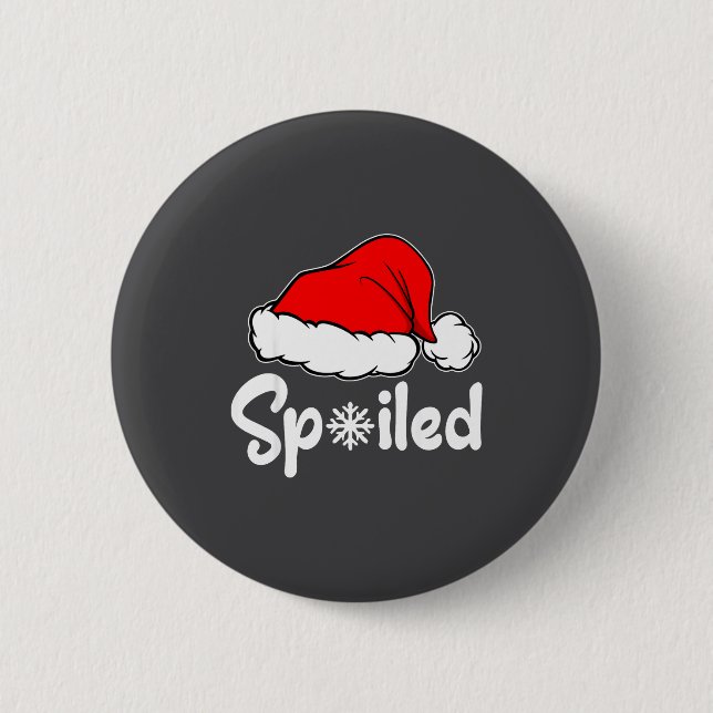 Siled Broke Santa Hat Christmas Matching Pajamas  Button (Front)