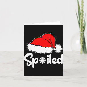 Siled Broke Santa Hat Christmas Matching Pajamas  Card