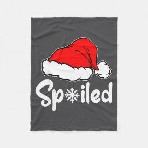 Siled Broke Santa Hat Christmas Matching Pajamas Fleece Blanket
