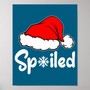 Siled Broke Santa Hat Christmas Matching Pajamas  Poster