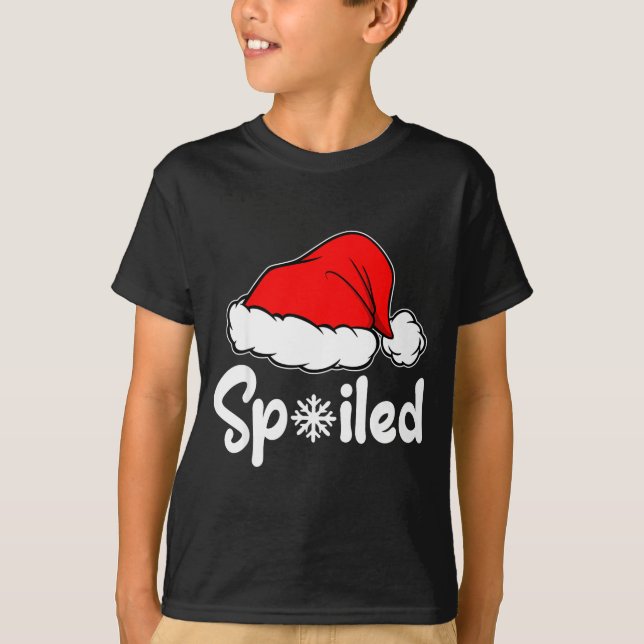 Siled Broke Santa Hat Christmas Matching Pajamas  T-Shirt (Front)