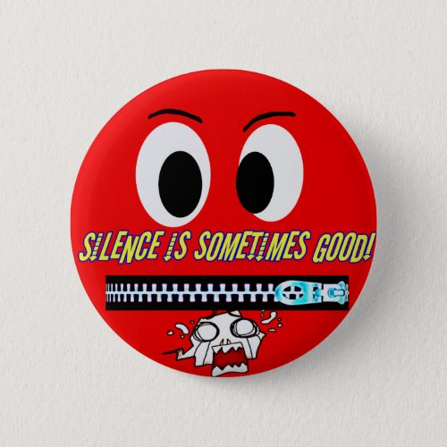 Silence_Button Pinback Button
