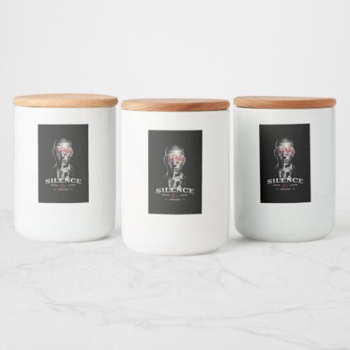 "Silence" Dark Aesthetic Gothic Kitchen Food Label