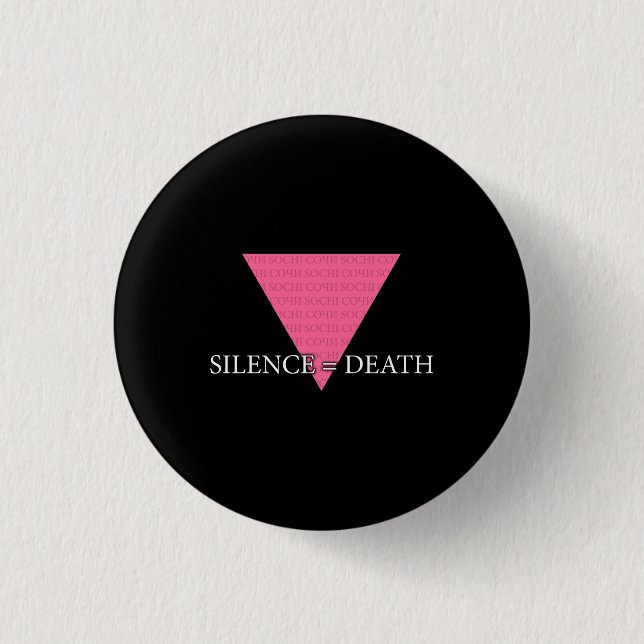 Silence = Death Pinback Button (Front)