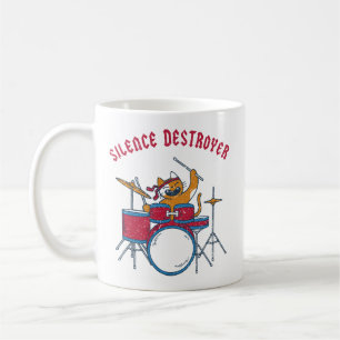 Silence Destroyer Drums Kitty Coffee Mug