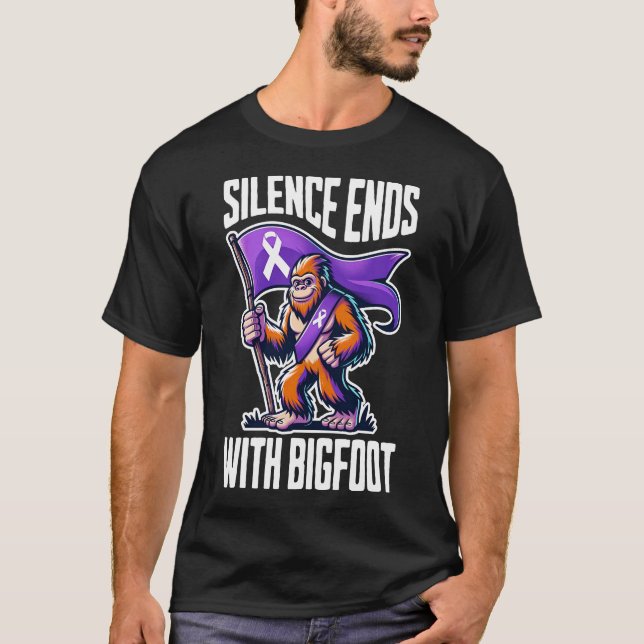 Silence Ends With Bigfoot T-Shirt (Front)