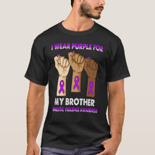 Silence Hand I Wear Purple For My Brother Domestic T-Shirt