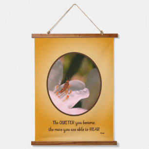 Silence Inspirational Rumi Quote Hanging Tapestry