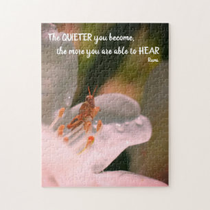 Silence Inspirational Rumi Quote Jigsaw Puzzle