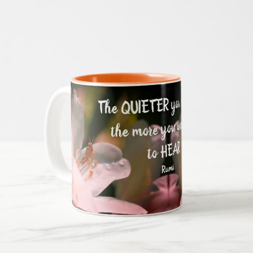 Silence Inspirational Rumi Quote    Two_Tone Coffee Mug