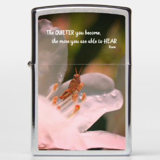 Silence Inspirational Rumi Quote Zippo Lighter