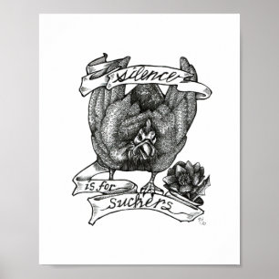 SILENCE IS FOR SUCKERS: Guinea Tattoo Art Poster