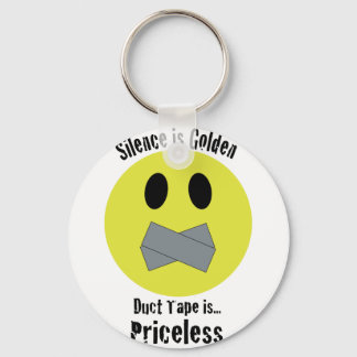 Silence is Golden Duct Tape is Priceless Keychain