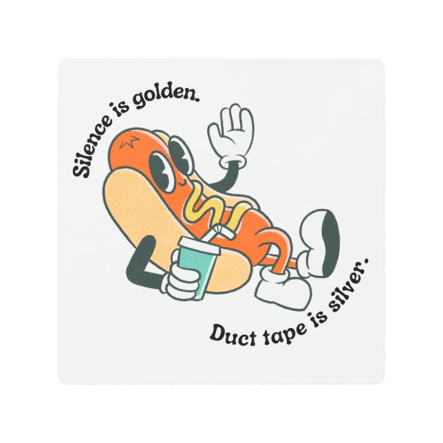 silence is golden metal print (Front)