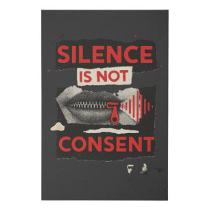 Silence Is Not Consent Awareness Faux Canvas Print