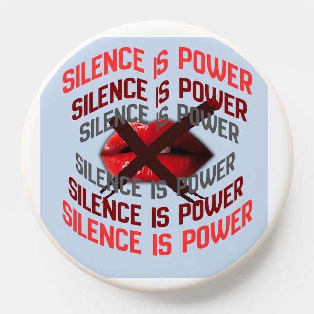 Silence Is Power Bold Typography Art PopSocket (Popsocket)
