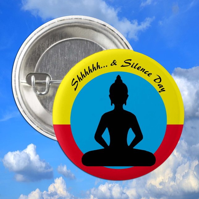 Silence & Meditation Day/Buddha, Mindfulness Button (Creator Uploaded)