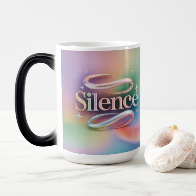 Silence Meditation Pastel Starry Morphing Mug (With Donut)