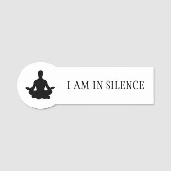 Silence Meditation Tag by istanbuldesign at Zazzle