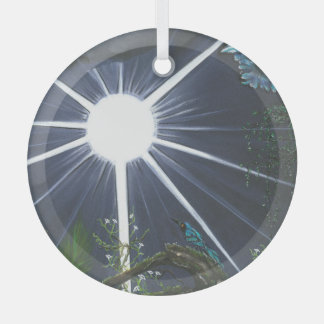Silence of Sacred Space Glass Ornament