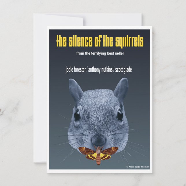 Silence of the Squirrels - a Parody Thank You Card (Front)