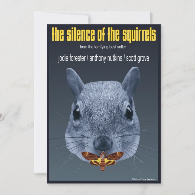 Silence of the Squirrels - a Parody Thank You Card (Front)