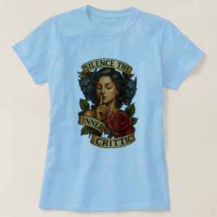 Silence the Inner Critic Tattoo Style Tee