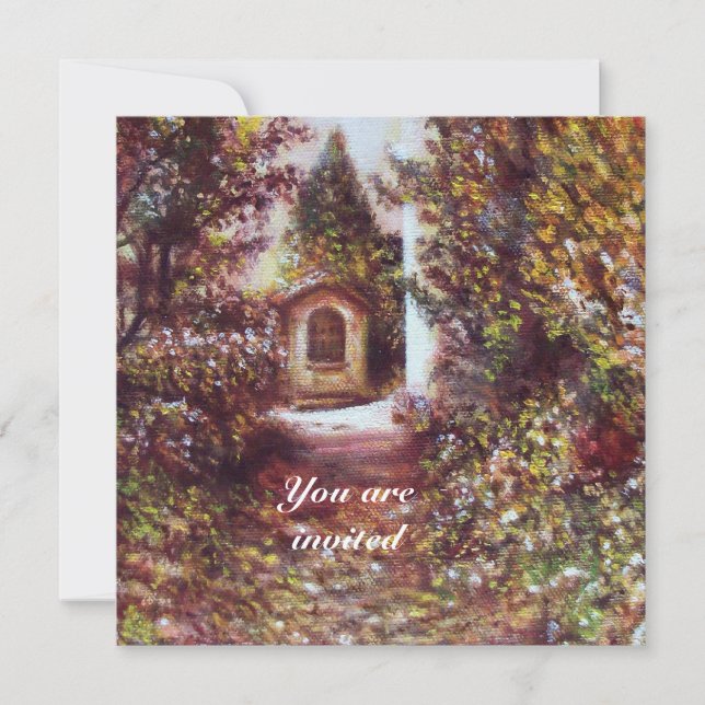 SILENT  AUTUMN IN FLORENCE INVITATION (Front)