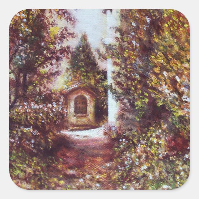 SILENT AUTUMN IN FLORENCE SQUARE STICKER (Front)