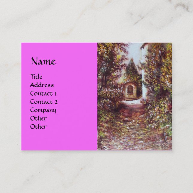 SILENT AUTUMN IN FLORENCE Tuscany Landscape Business Card (Front)