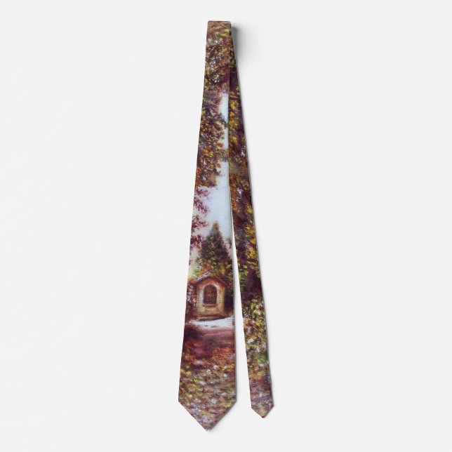 SILENT AUTUMN IN FLORENCE Tuscany Landscape Neck Tie (Front)